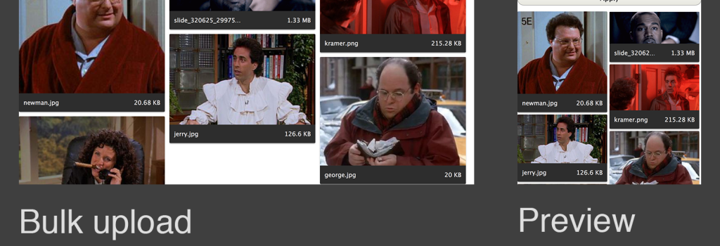 File Browser displayed in multiple view modes.