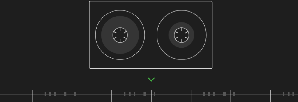 A screenshot of the midi-tape user interface
