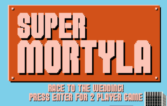 The title screen of Super Mortyla